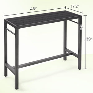 Outdoor Bar Table – Counter Height Pub Table with Bottle Opener