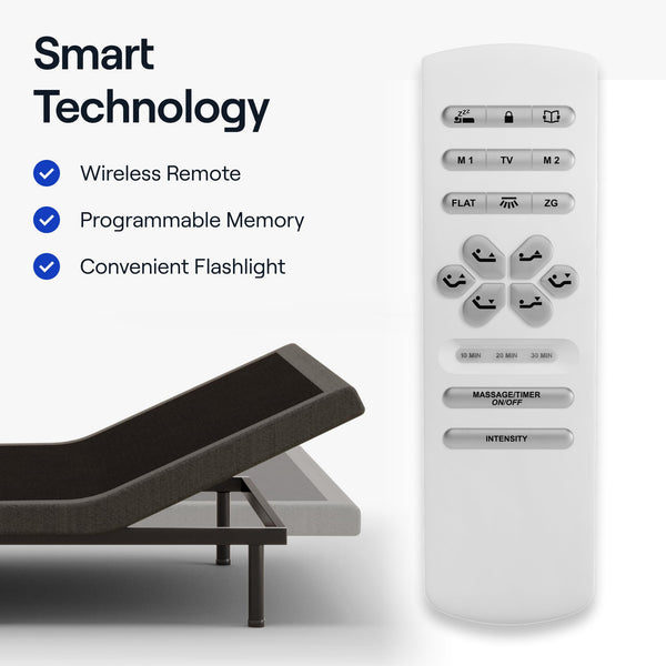 Adjustable Bed Base with Massage, Zero Gravity & USB Ports