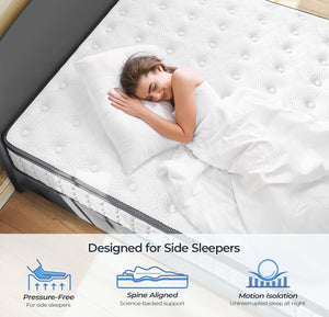 Twin XL Hybrid Pocket Spring Mattress – 10 & 12 Inch, Medium Firm