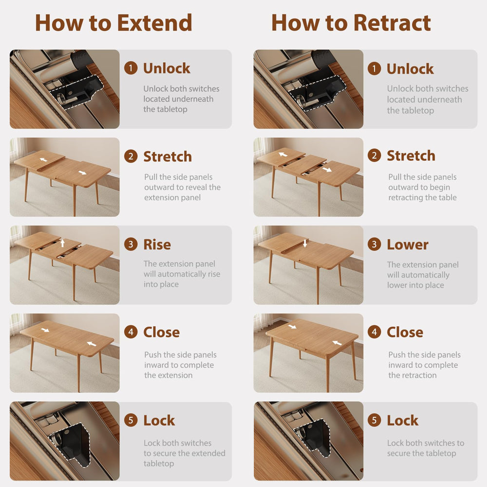 Solid Wood Extendable Dining Table