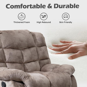 Manual Recliner Sofa Set – 4-Seat Fabric Living Room Set