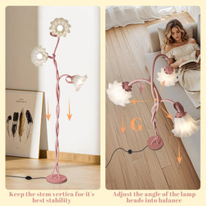 Flower Gooseneck Floor Lamp with 3 Color Temperatures