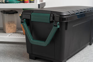 42-Gallon Heavy Duty Stackable Storage Tote with Latching Lid