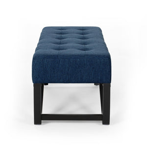 Button-Tufted Upholstered Ottoman Bench