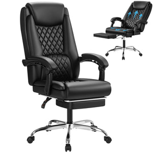 Reclining Ergonomic Office Chair with Footrest