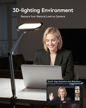 LED Desk Lamp – Eye-Care Clip-On Light with Adjustable Arm & Dimmer