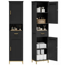 Tall Bathroom Storage Cabinet with Adjustable Shelves and Doors