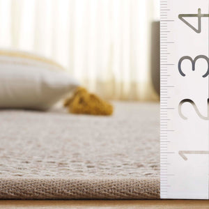 Natural Fiber Sisal Runner Rug 2'6" x 10' – Marble & Beige with Fabric Border