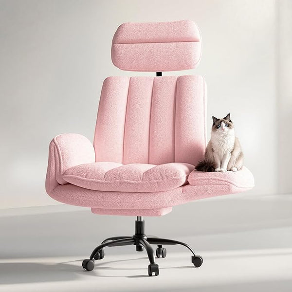 Criss Cross Office Chair with Armrests, Footrest & Wheels