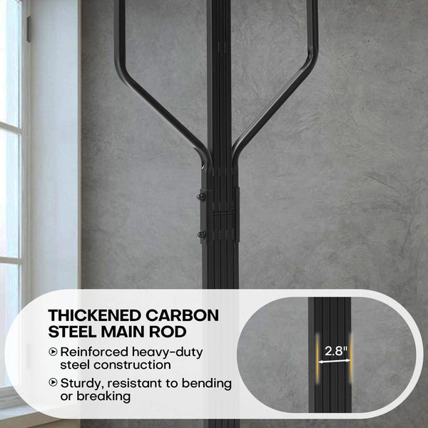 Freestanding Coat Rack with 10 Hooks
