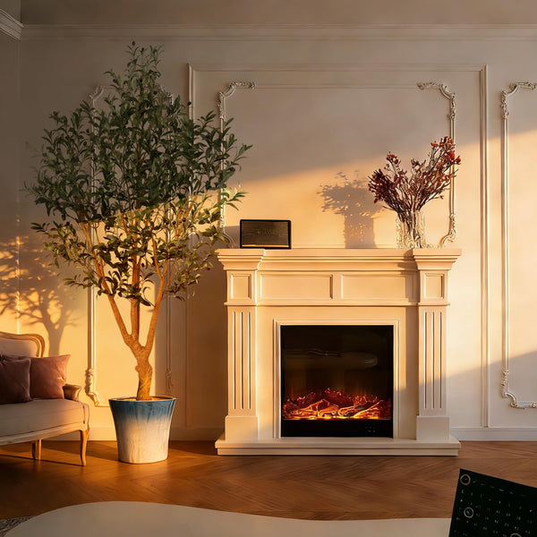 7 ft Artificial Olive Tree with Faux Olives