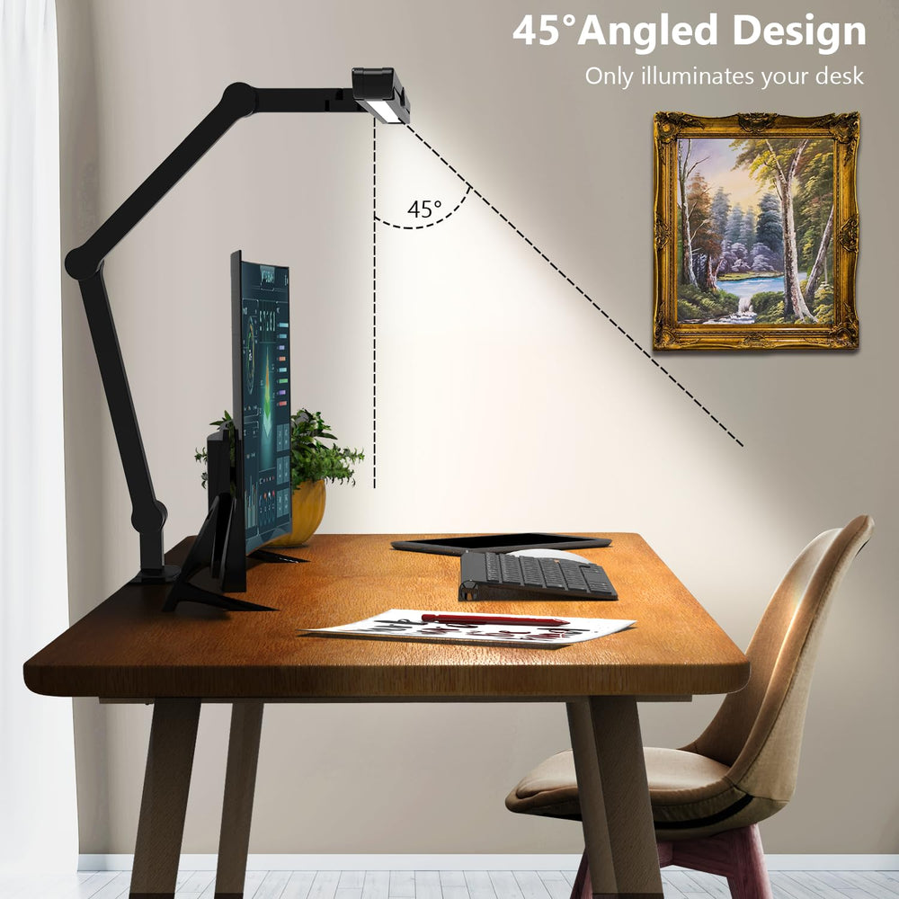 LED Desk Lamp with Clamp – 47-Inch Adjustable Architect Light