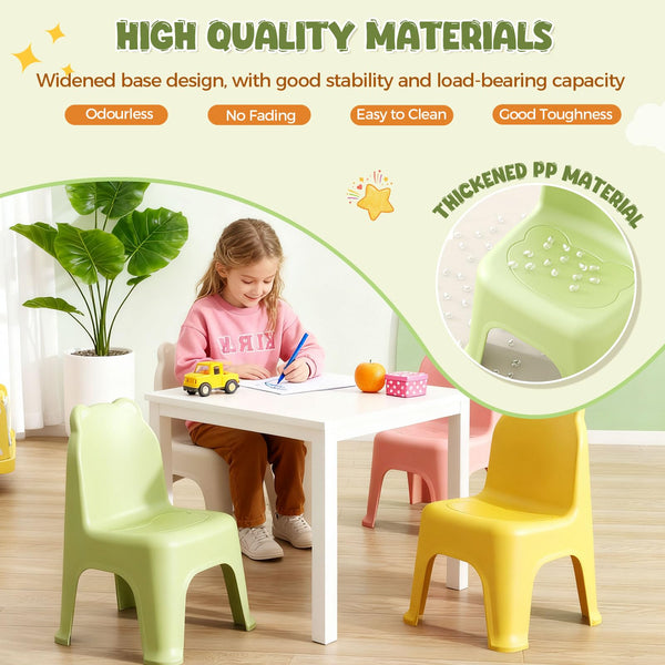 Stackable Kids Plastic Classroom Chairs – Rainbow Colors
