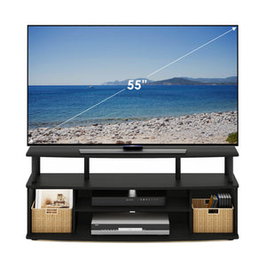 55" TV Stand with Open Storage Shelves