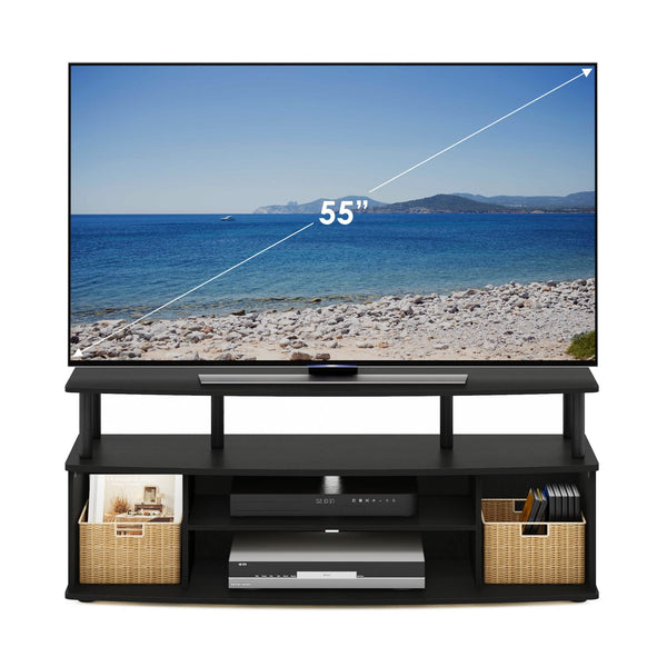 55" TV Stand with Open Storage Shelves
