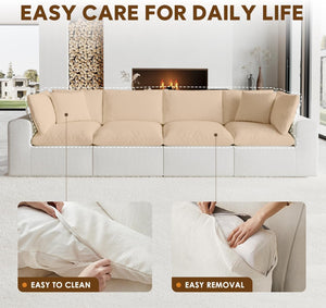 130" Oversized Modular Sectional Sofa