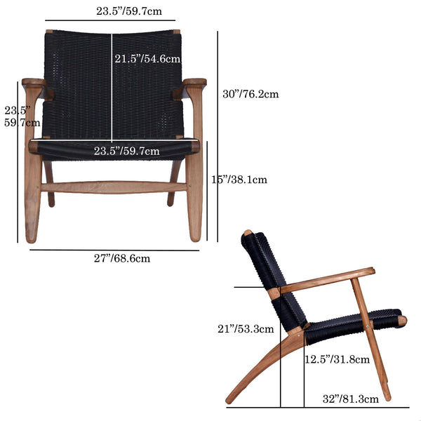 Teak Wood Midcentury Club Lounge Chair