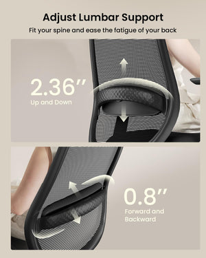 Ergonomic High-Back Mesh Office Chair with Lumbar Support