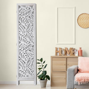 6-Panel Wood Folding Room Divider – 66.9" Tall Privacy Screen