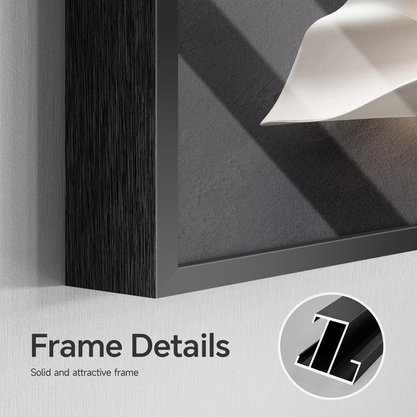 Large Abstract Wall Art Framed Canvas Print – 28x57 Inch