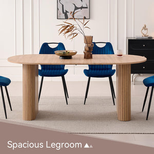 70.8" Oval Dining Table for 4-6 People