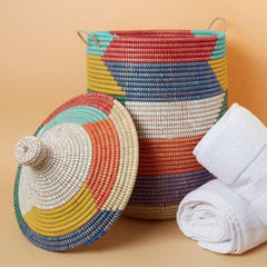 Handwoven Storage Basket with Lid – Extra Large