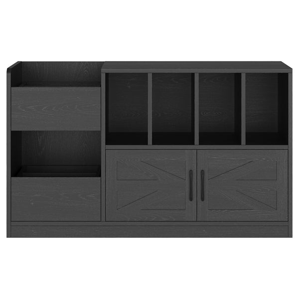 Record Player Stand with Vinyl Storage Cabinet