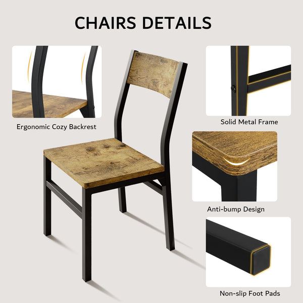 7-Piece Extendable Dining Table Set with 6 Chairs