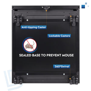 3-Drawer Mobile File Cabinet with Lock