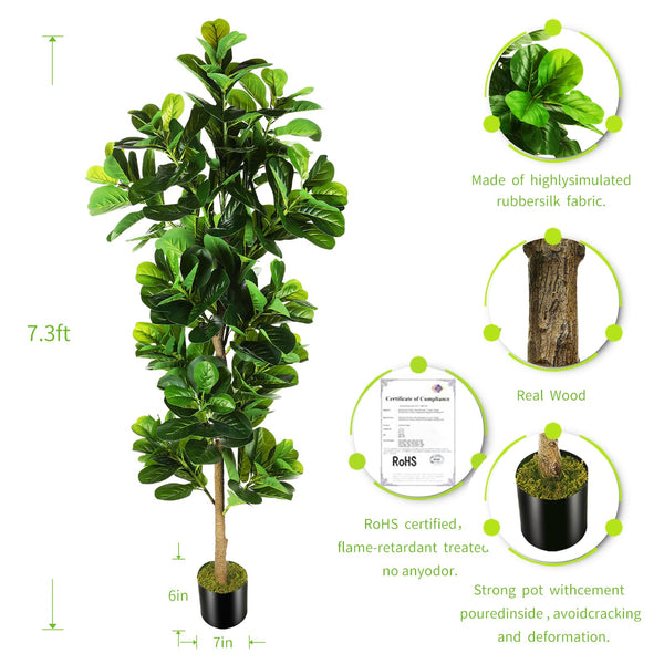 Artificial Fiddle Leaf Fig Tree with Nursery Pot