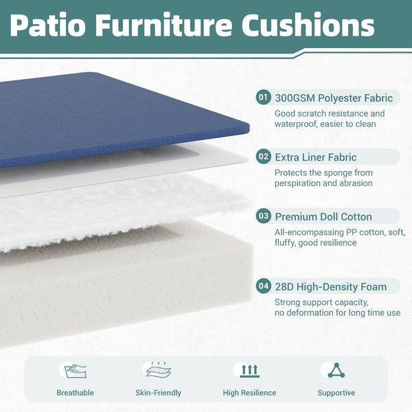 14-Piece Outdoor Sectional Replacement Cushion Set