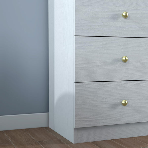 6-Drawer Vertical Dresser with Gold Handles
