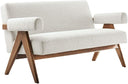Boucle Fabric Loveseat