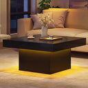Square LED Coffee Table with Remote