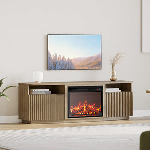 68" TV Stand with 23" Electric Fireplace & Sound