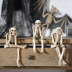 No-Evil Skeleton Figurines Set of 3