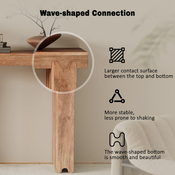 45-Inch Solid Mango Wood Console Table