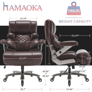 700 lbs Big & Tall High-Back Executive Office Chair with Lumbar Support