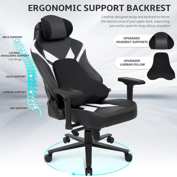 High Back Ergonomic Gaming Chair with 4D Armrests