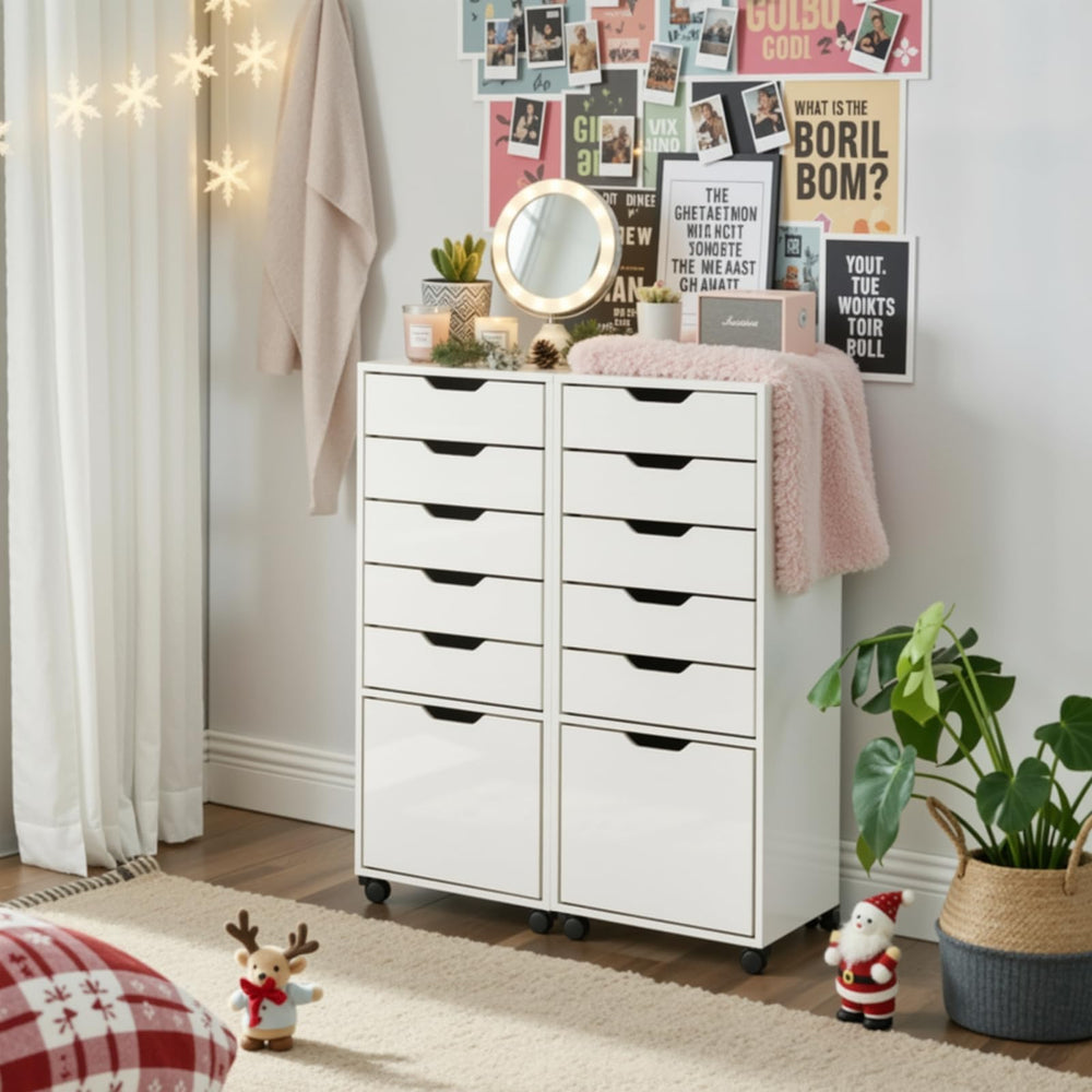 5-Drawer Mobile File Cabinet with Wheels