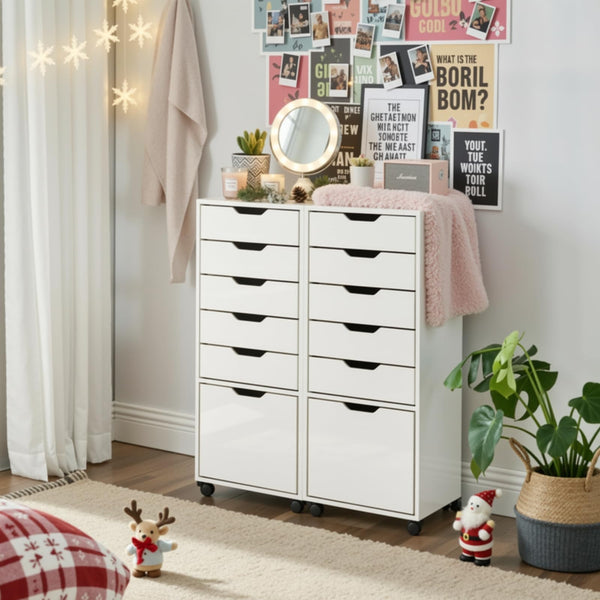 5-Drawer Mobile File Cabinet with Wheels