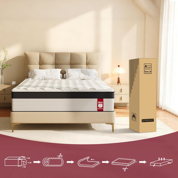 10-Inch Hybrid Mattress with Pocket Springs & Memory Foam | Full & Queen