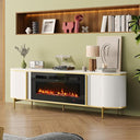 70" Fluted TV Stand with Electric Fireplace
