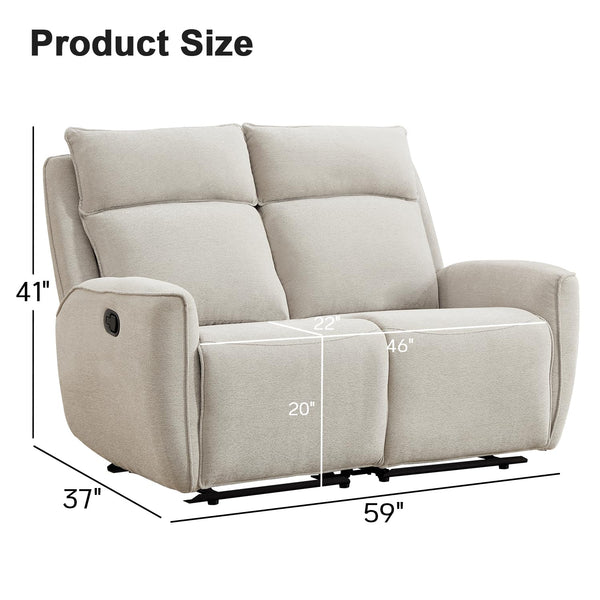Manual Loveseat Recliner Sofa