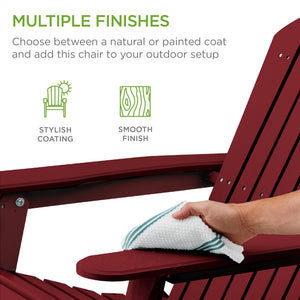 Folding Adirondack Chair – Outdoor Wood Lounge Chair