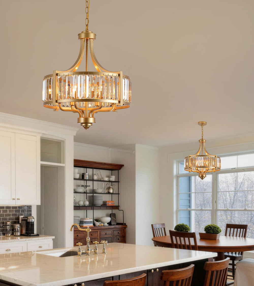 Crystal Chandelier – Modern Farmhouse Ceiling Light Fixture