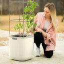 Self-Watering Raised Garden Planter with Trellis & Wheels