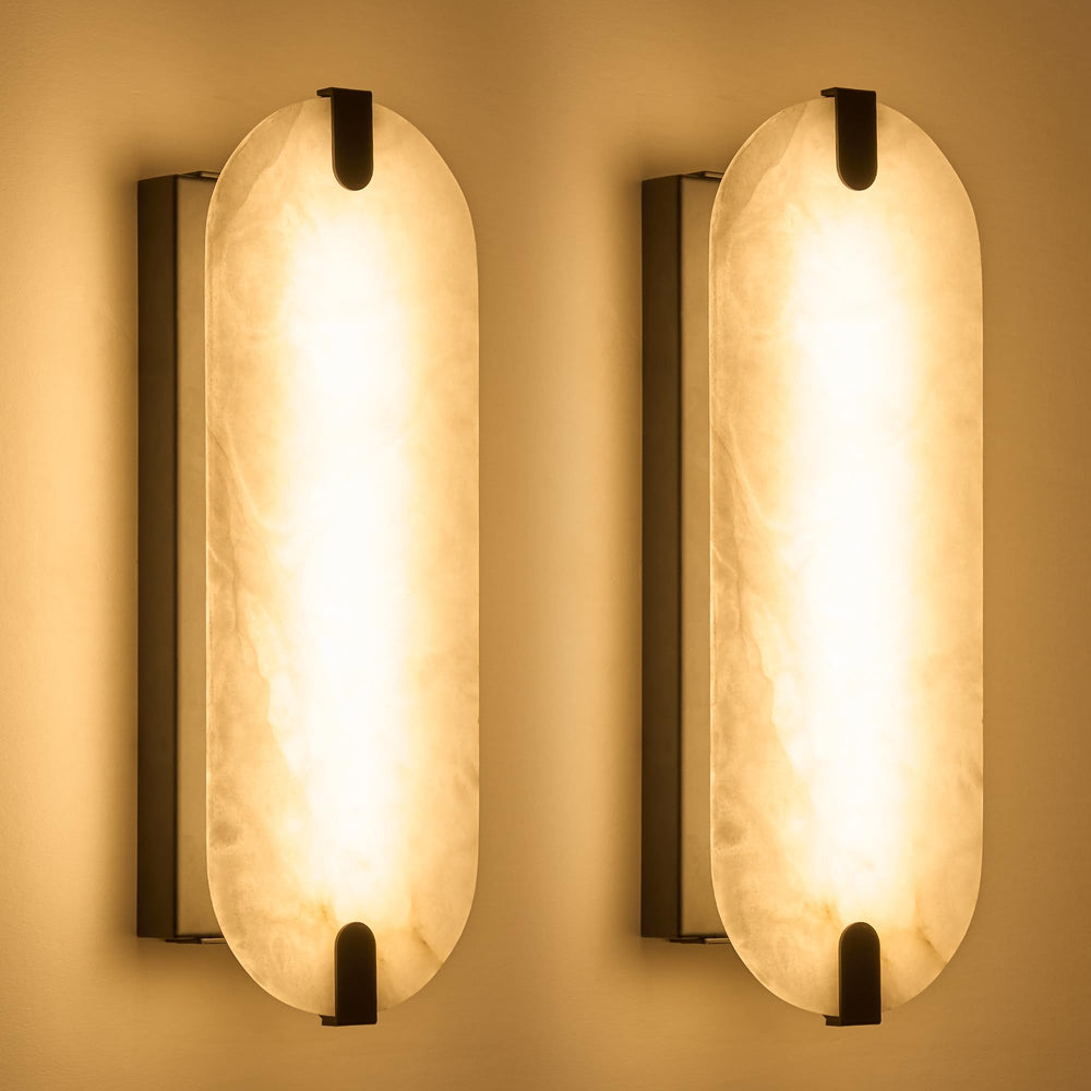 Alabaster Wall Sconces – Dimmable Natural Marble Wall Lamp