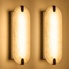 Alabaster Wall Sconces – Dimmable Natural Marble Wall Lamp