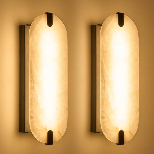 Alabaster Wall Sconces – Dimmable Natural Marble Wall Lamp